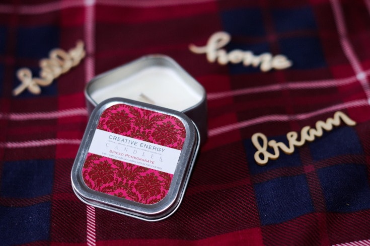 creative energy candles spiced pomegranate