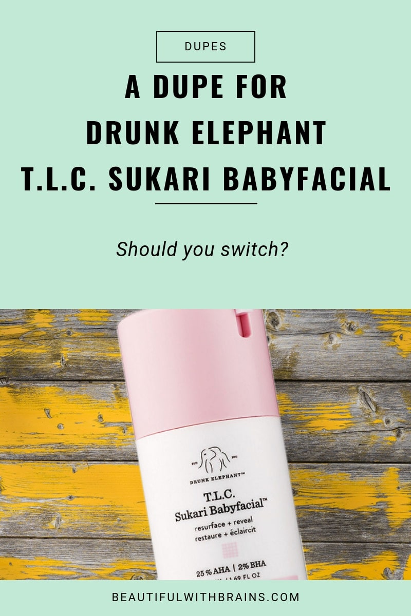 dupe for drunk elephant talc sukari baby facial