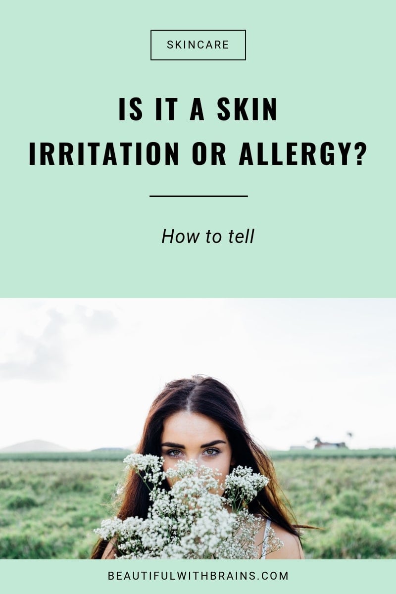 how to tell if it's a skin irritation or allergy