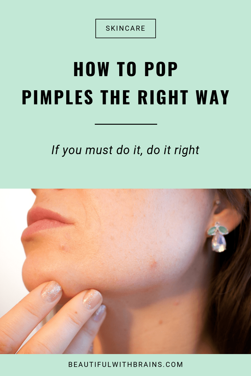 how to pop a pimple